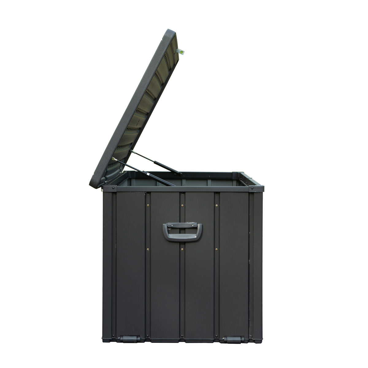 100 Gallon Outdoor Storage Deck Box Waterproof, Large Patio Storage Bin for Outside Cushions, Throw Pillows, Garden Tools, Lockable (Dark Gray)