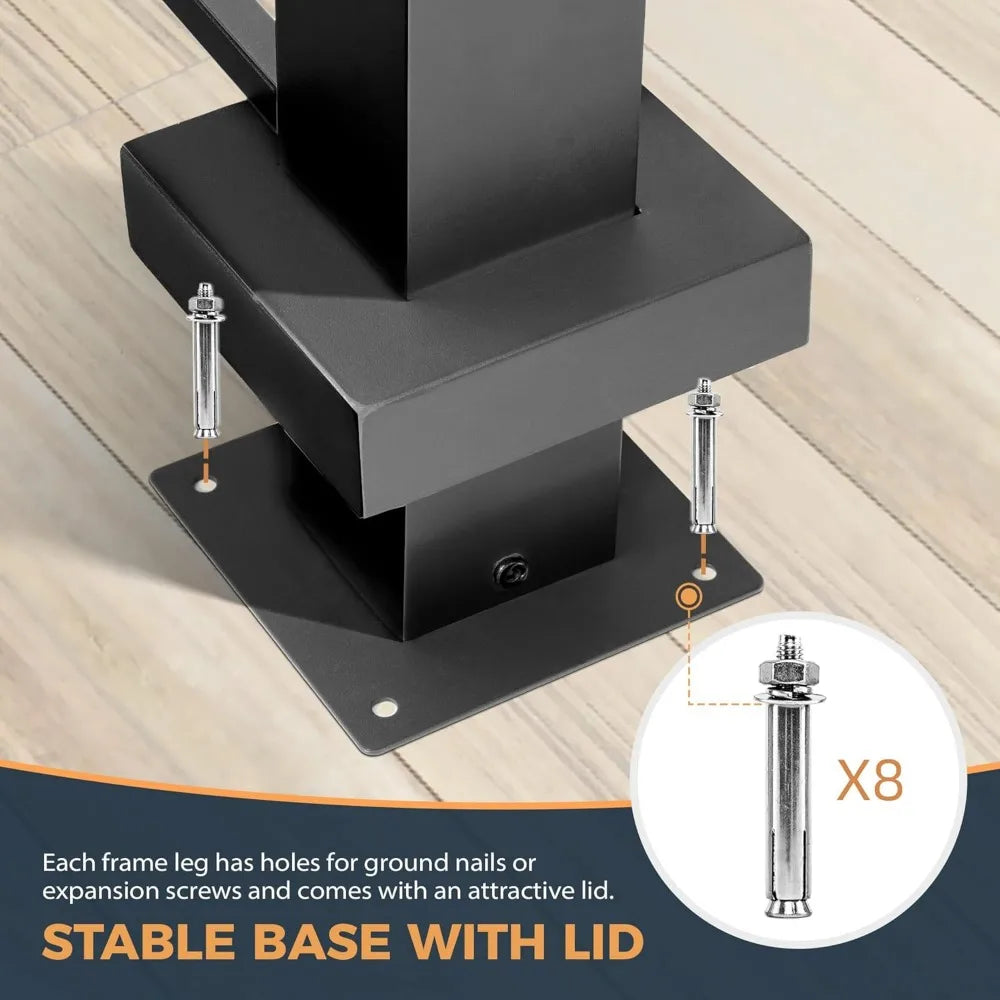 10' X 12' Outdoor Retractable Pergola, Metal Patio Pergola with Retractable Sun Shade Canopy and Aluminum Frame for Patio Gazebo