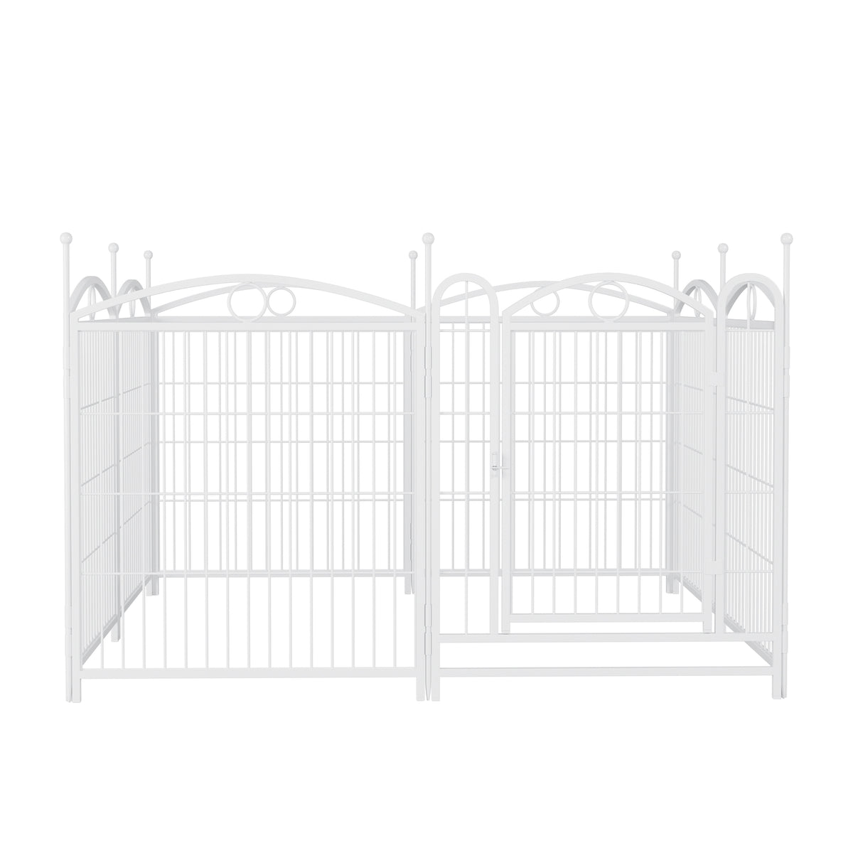 Dog Playpen Indoor 32 inch 8 Panels Metal Dog Pen Pet Dog Fence Outdoor Exercise Pen with Doors, Heavy Duty Dog Fence Puppy Pen for Large Medium Small Dogs Indoor Outdoor Foldable Pet Exercise Pen