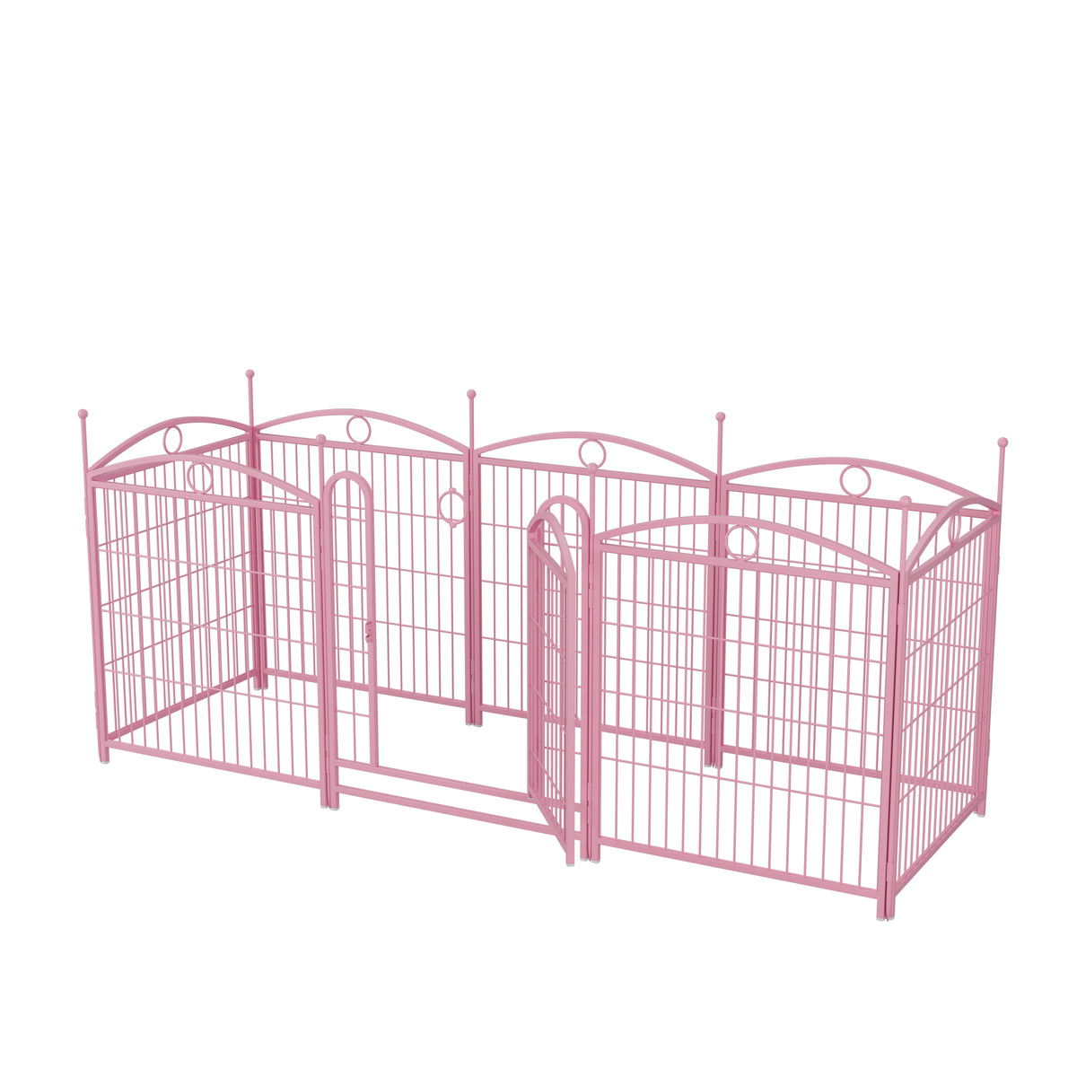 Dog Playpen Indoor 32 inch 8 Panels Metal Dog Pen Pet Dog Fence Outdoor Exercise Pen with Doors, Heavy Duty Dog Fence Puppy Pen for Large Medium Small Dogs Indoor Outdoor Foldable Pet Exercise Pen