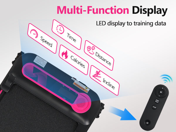 NEW Folding Walking Pad Under Desk Treadmill for Home Office -2.5HP Walking Treadmill With Incline 0.5-7.5MPH 300LBS Capacity Treadmill for Walking Running - Two Ways to Adjust Speed