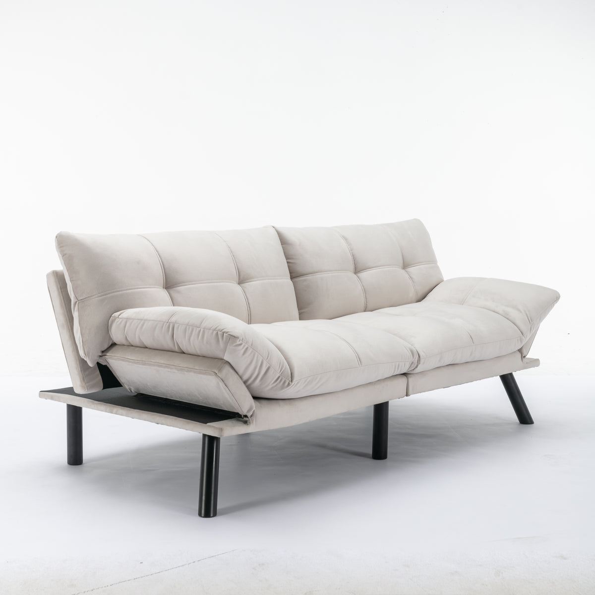 [SantaChoice] Cream Convertible Folding Modern sofa Bed