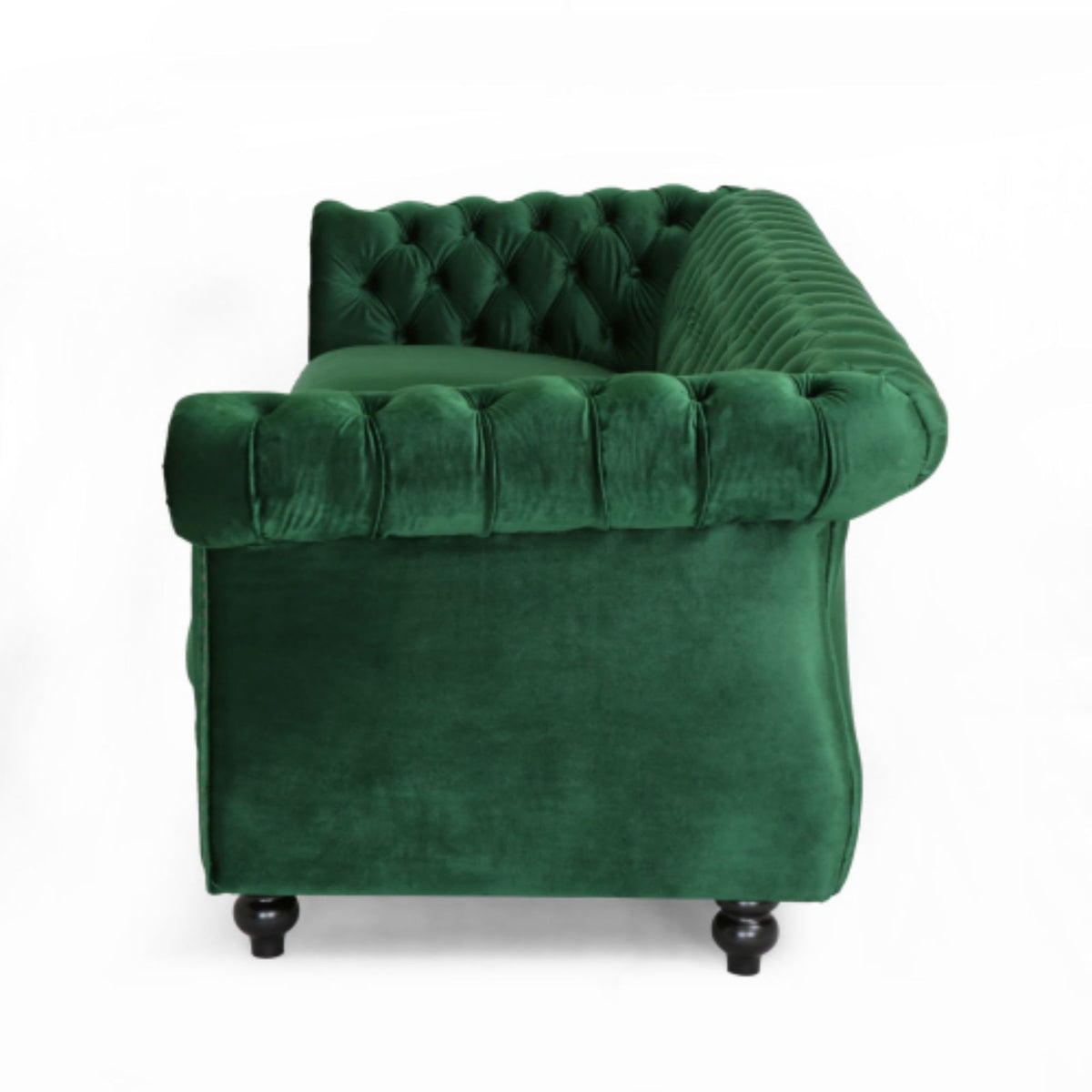 [SantaChoice] Durable 3-Seater Emerald Velvet Sofa, Combining Luxurious Comfort with Christmas Design, Perfect for Elegant Living Spaces, Featuring Plush Upholstery for Relaxation and a Touch of Sophisticated Style