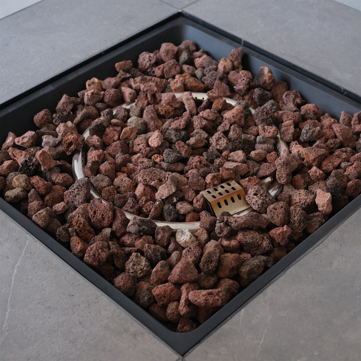 50000 BTU, CSA Certification Square  Gas Fire Table ,Contain 5 kg Lava Stone And Rainproof Cover,Magnesium Oxide Wood Grain Surface Finished,More Suitable for Outdoor Garden Backyard and Durable