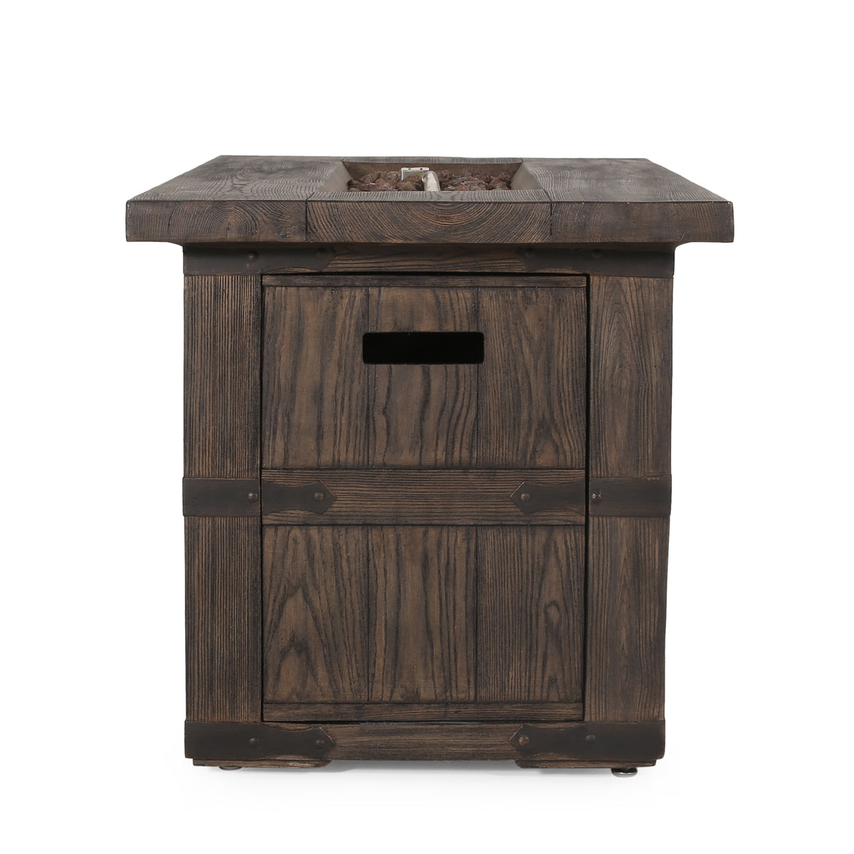 ANDREW RECTANGLE FIRE PIT - 40,000 BTU TANK INSIDE
