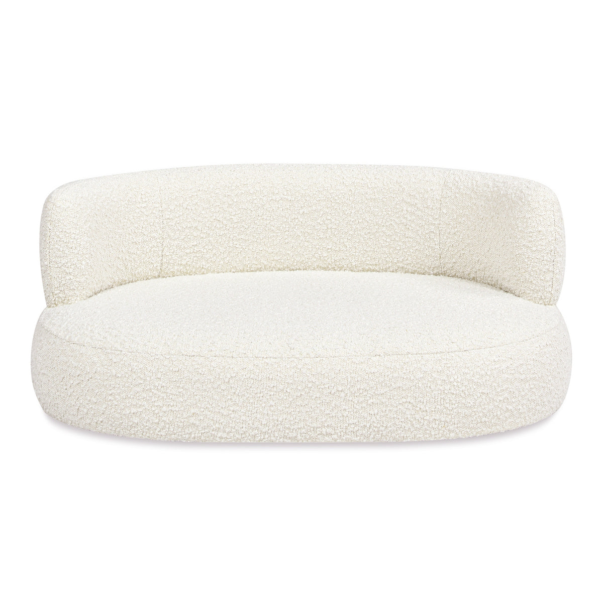 Shep 36" Curved Dog Sofa Bed, Medium, Ivory White Boucle