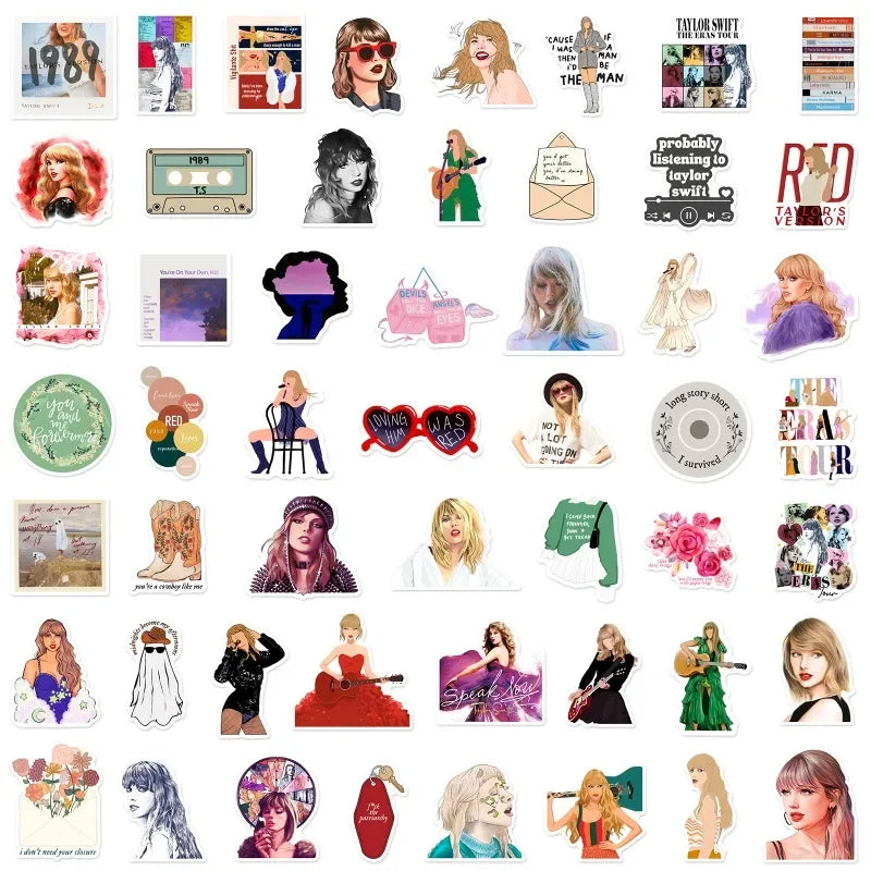10/25/50pcs Folk Music Alison Stickers Graffiti Swift for T-Taylor Guitar DIY Living Room Laptop Phone Scrapbooking Suitcase Car