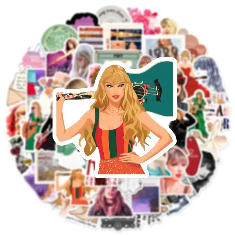 10/25/50pcs Folk Music Alison Stickers Graffiti Swift for T-Taylor Guitar DIY Living Room Laptop Phone Scrapbooking Suitcase Car