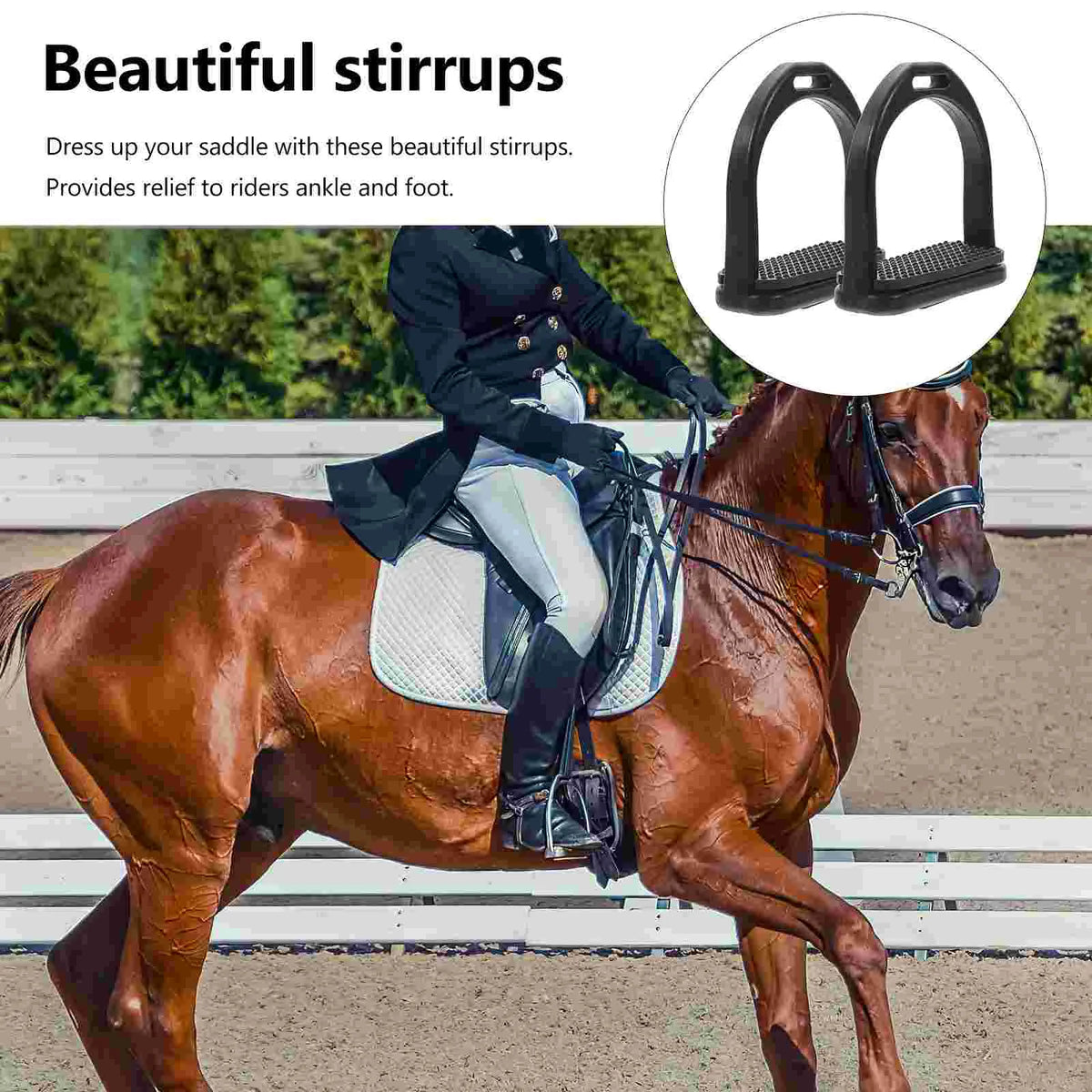 Horse Riding Stirrups Nonslip Horse Saddle Anti-Skid Horse Pedal Safety Horse Riding Accessories