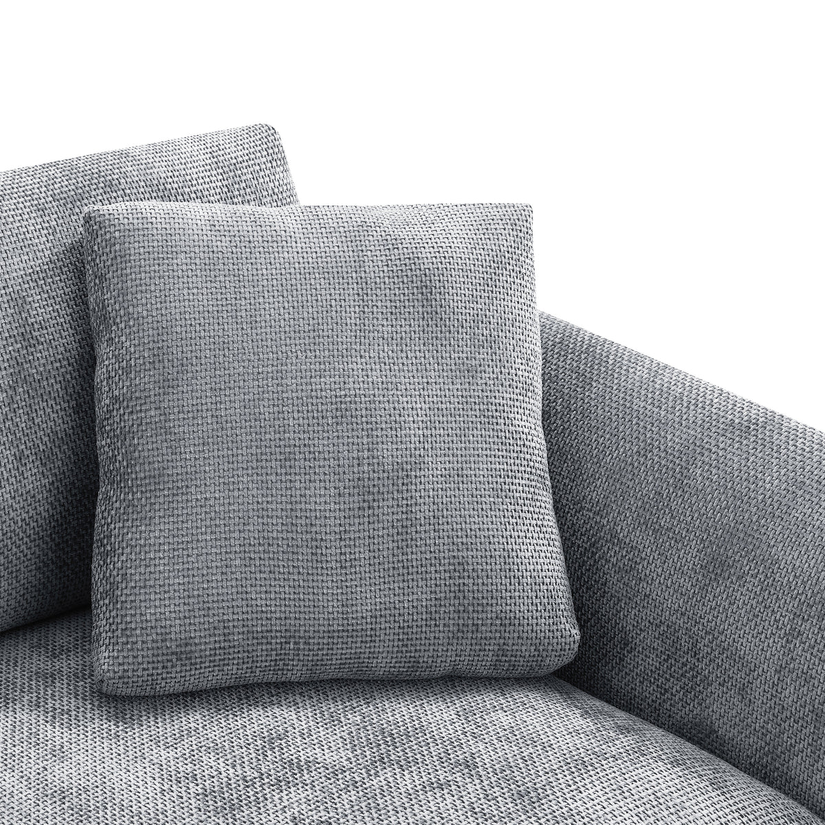 [SantaChoice] 96*56" Modern Cloud Sectional Sofa,L-shaped Luxury Couch Set with 2 Free pillows,4-seat Chenille Indoor Furniture with Oversized Chaise for Living Room,Apartment,Office,3 Colors