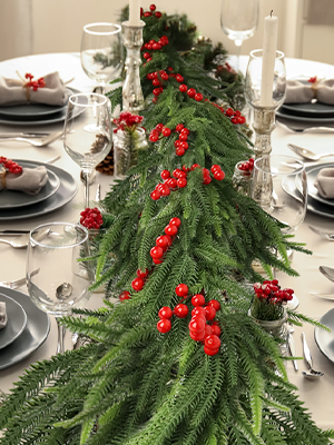 72'' in. Lighted Faux Spruce Garland 2PCS