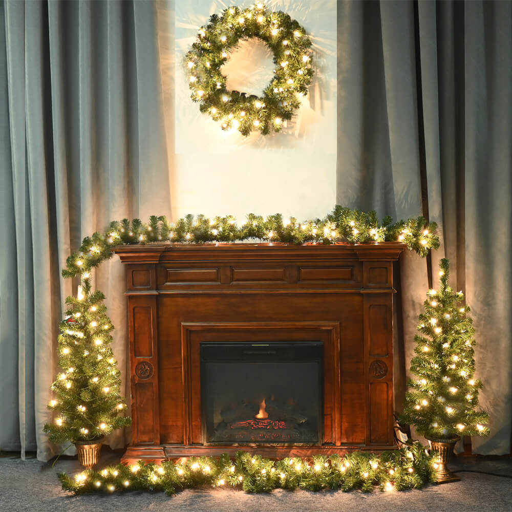 Artificial Christmas Tree Unlit Hinged Spruce Xmas Tree for Indoor US-FYE 2