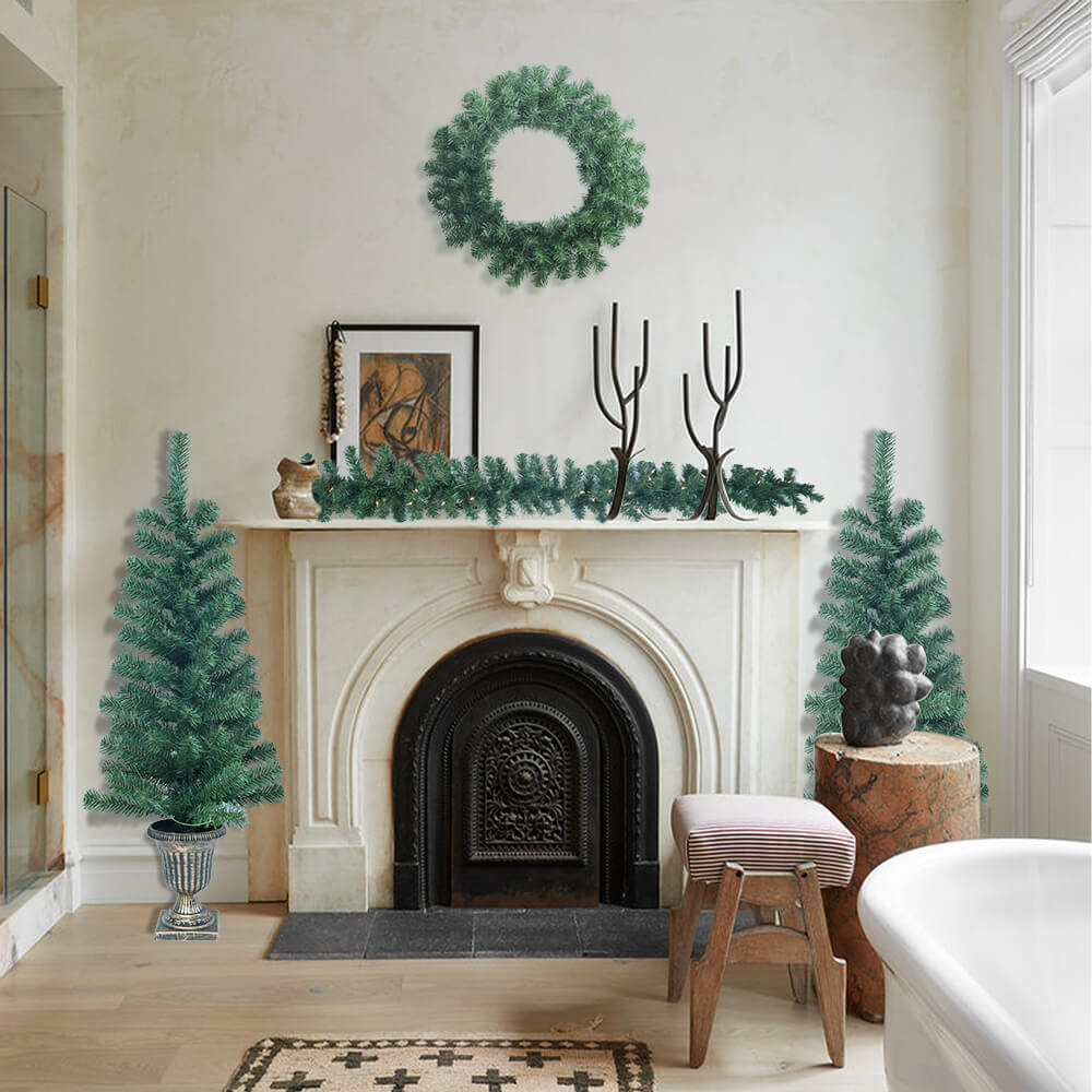 Artificial Christmas Tree Unlit Hinged Spruce Xmas Tree for Indoor US-FYE 3