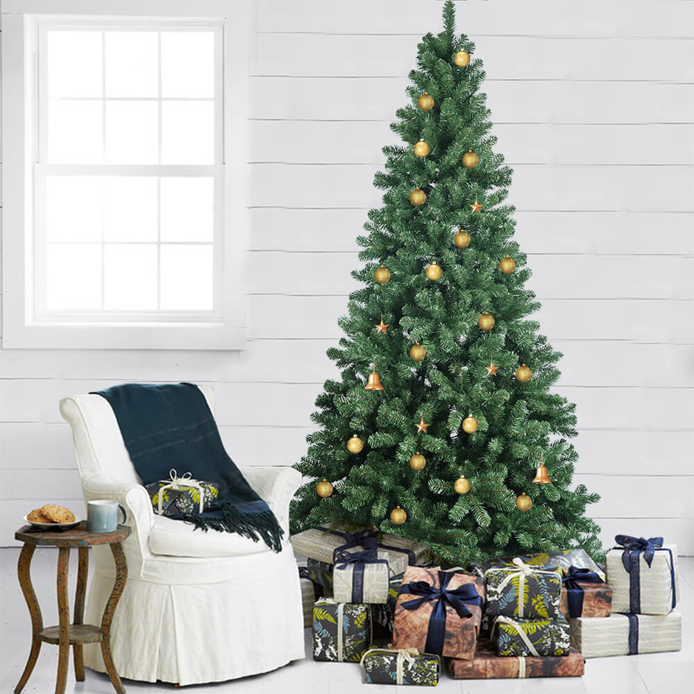 Artificial Christmas Tree Unlit Hinged Spruce Xmas Tree for Indoor Outdoor US-VBA 3