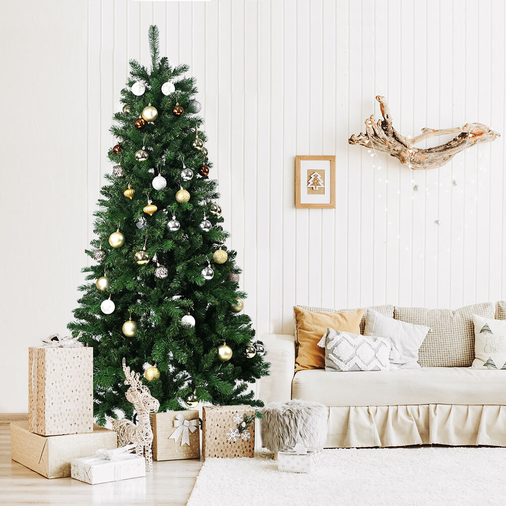Artificial Christmas Tree Unlit Hinged Spruce Xmas Tree for Indoor Outdoor US-VDA 3