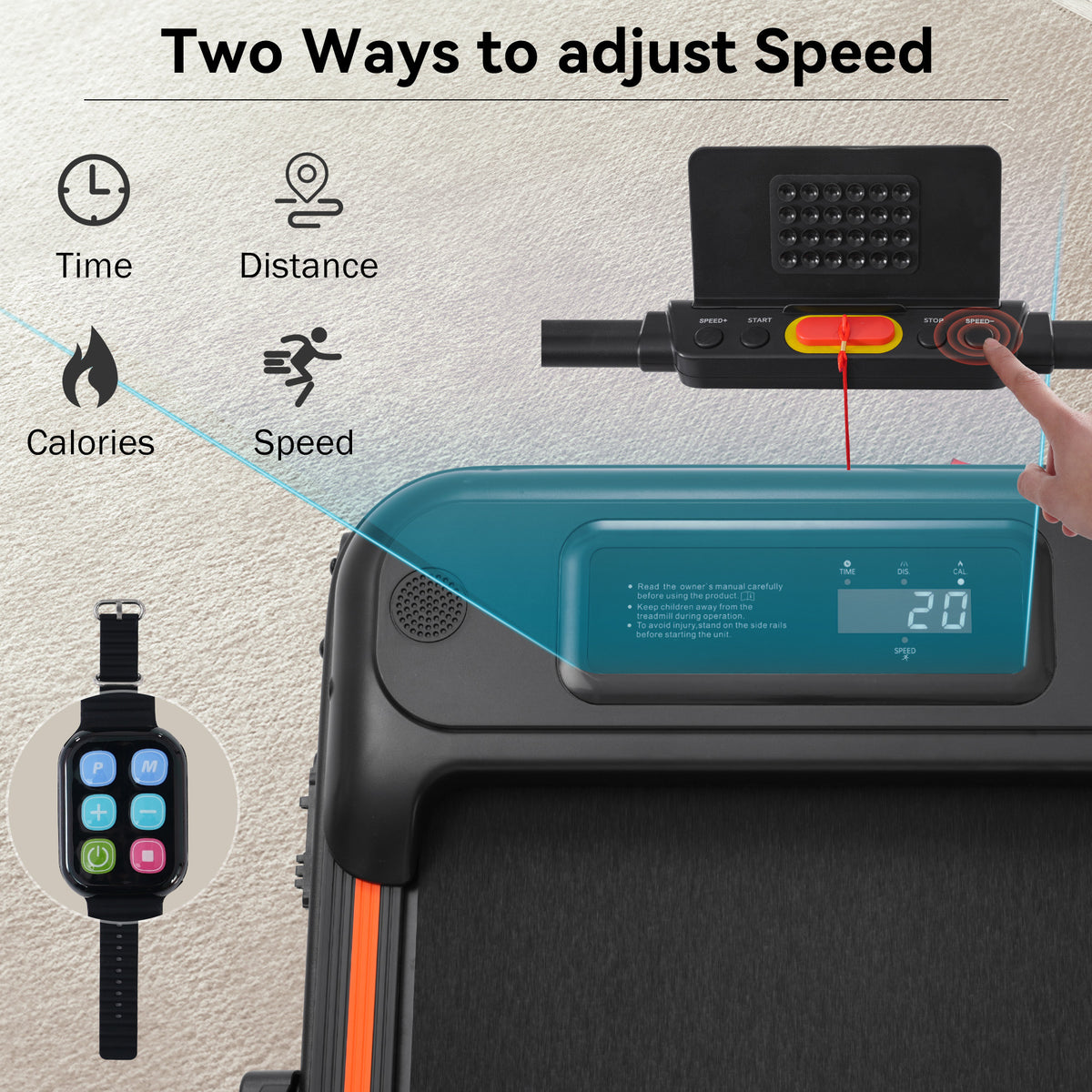 NEW Folding Walking Pad Under Desk Treadmill for Home Office -2.5HP Walking Treadmill With Incline 0.5-7.5MPH 265LBS Capacity Treadmill for Walking Running - Two Ways to Adjust Speed