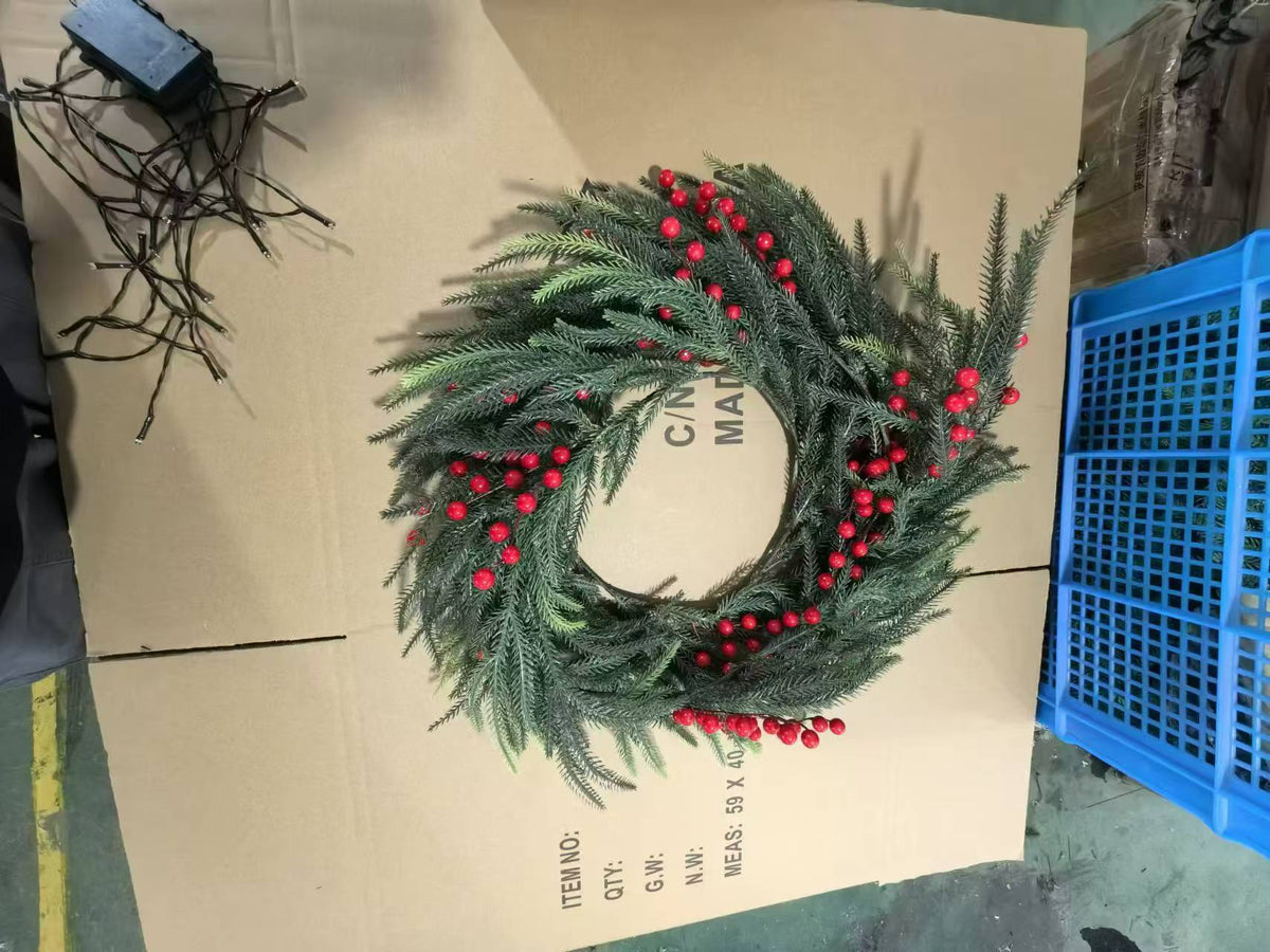 72'' in. Lighted Faux Spruce Garland 2PCS