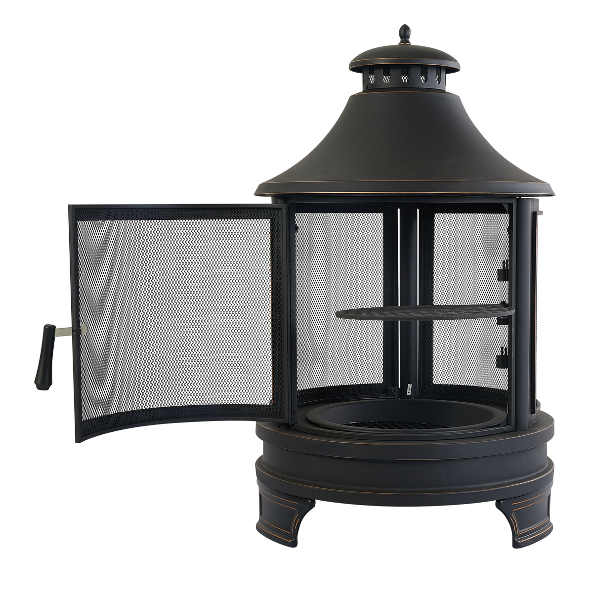 XOT035 Garden Metal Outdoor heating furnace for backyard 2 in 1 Fire Pit for Outdoor
