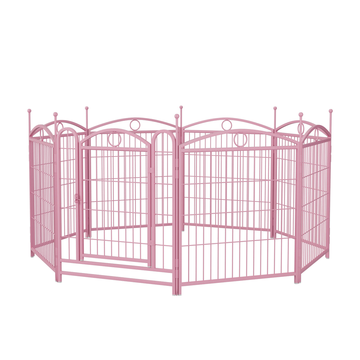 Dog Playpen Indoor 32 inch 8 Panels Metal Dog Pen Pet Dog Fence Outdoor Exercise Pen with Doors, Heavy Duty Dog Fence Puppy Pen for Large Medium Small Dogs Indoor Outdoor Foldable Pet Exercise Pen
