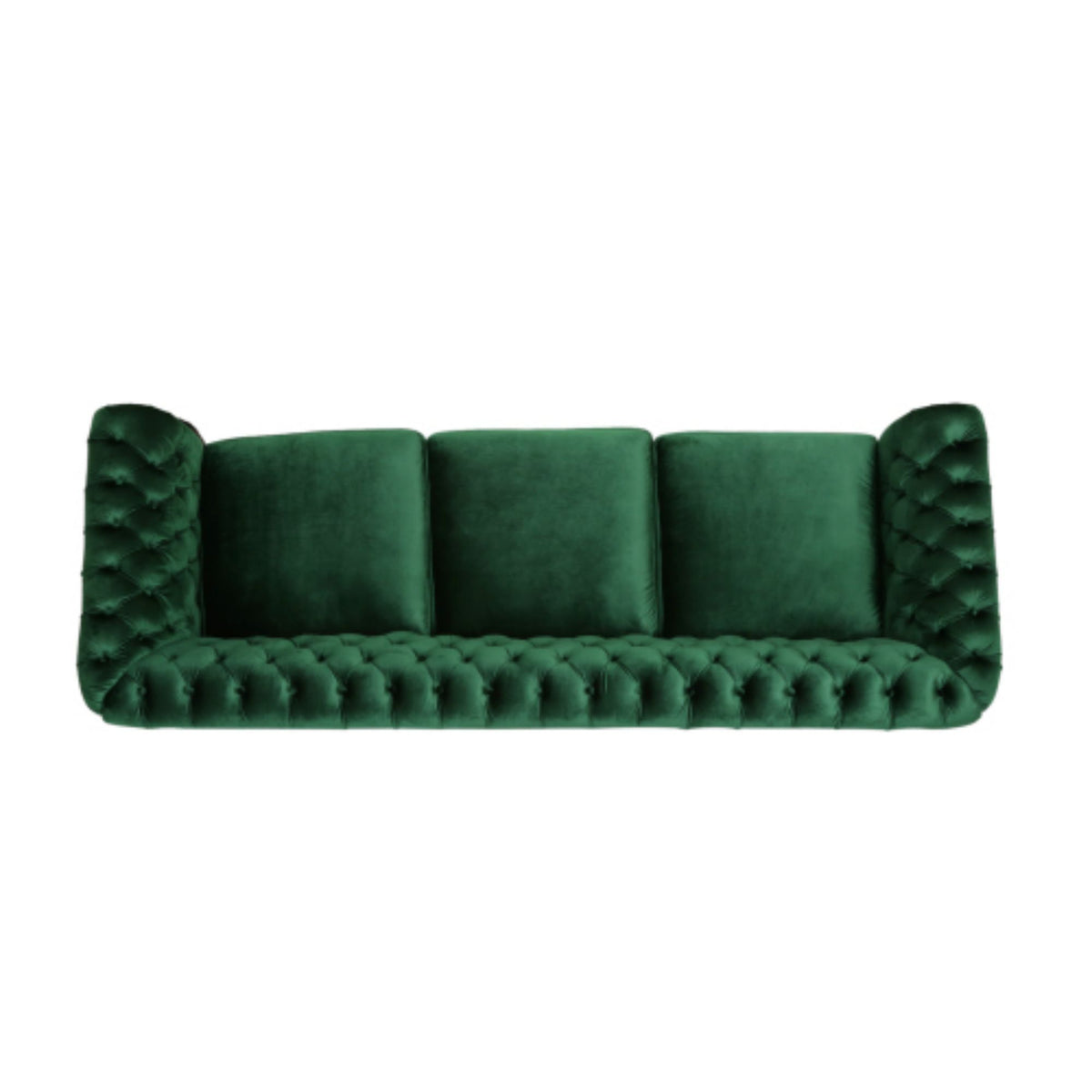 [SantaChoice] Durable 3-Seater Emerald Velvet Sofa, Combining Luxurious Comfort with Christmas Design, Perfect for Elegant Living Spaces, Featuring Plush Upholstery for Relaxation and a Touch of Sophisticated Style