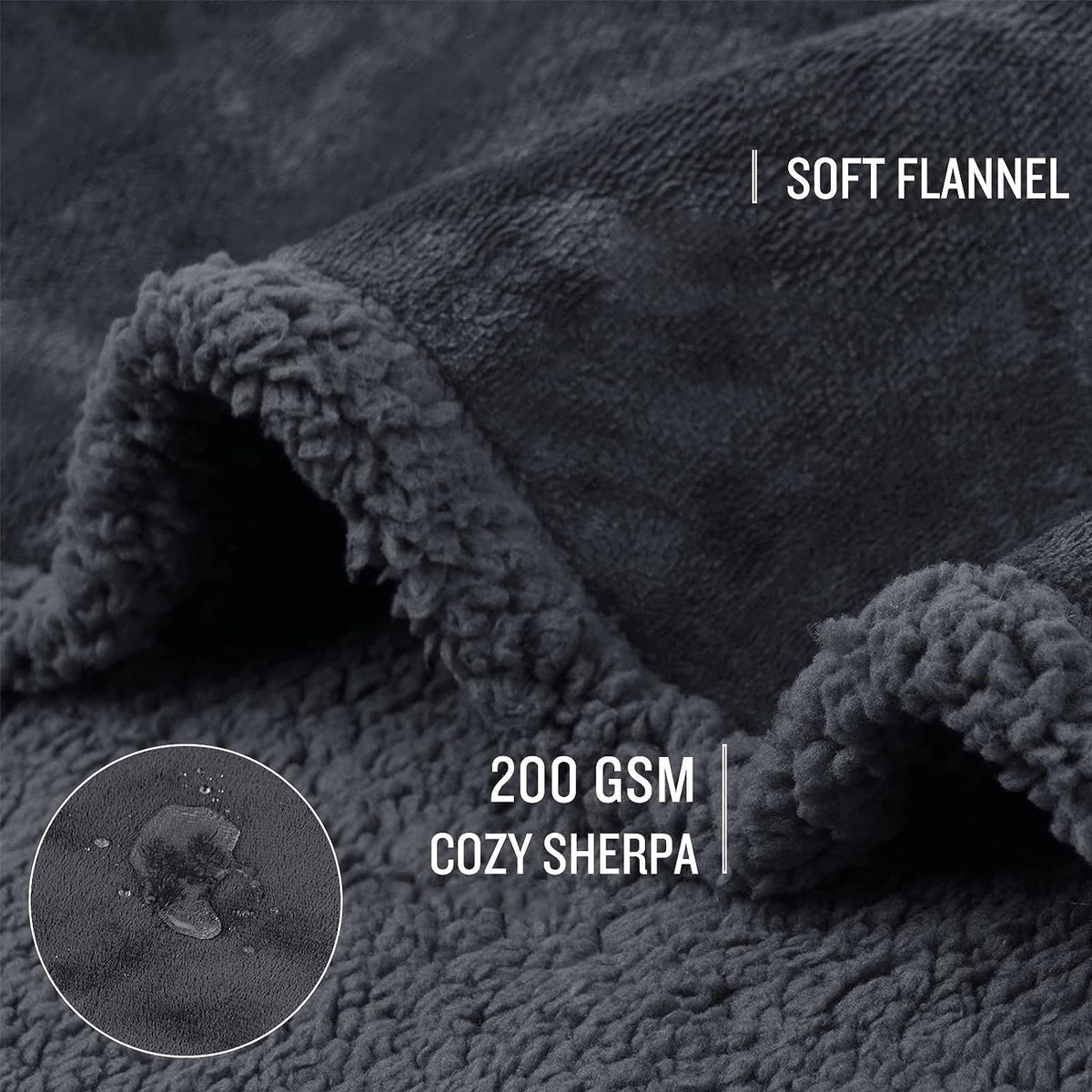 Waterproof Pet Blanket, liquid-proof Proof Dog Blanket for Sofa Bed Couch, Reversible Sherpa Fleece Furniture Protector Cover for Small Medium Large Dogs Cats